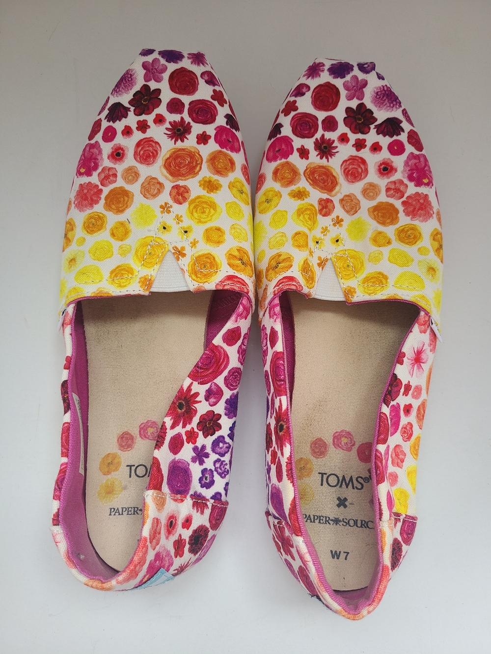 TOMS X Paper Source Women's Multicolor Floral Canvas Slip-Ons